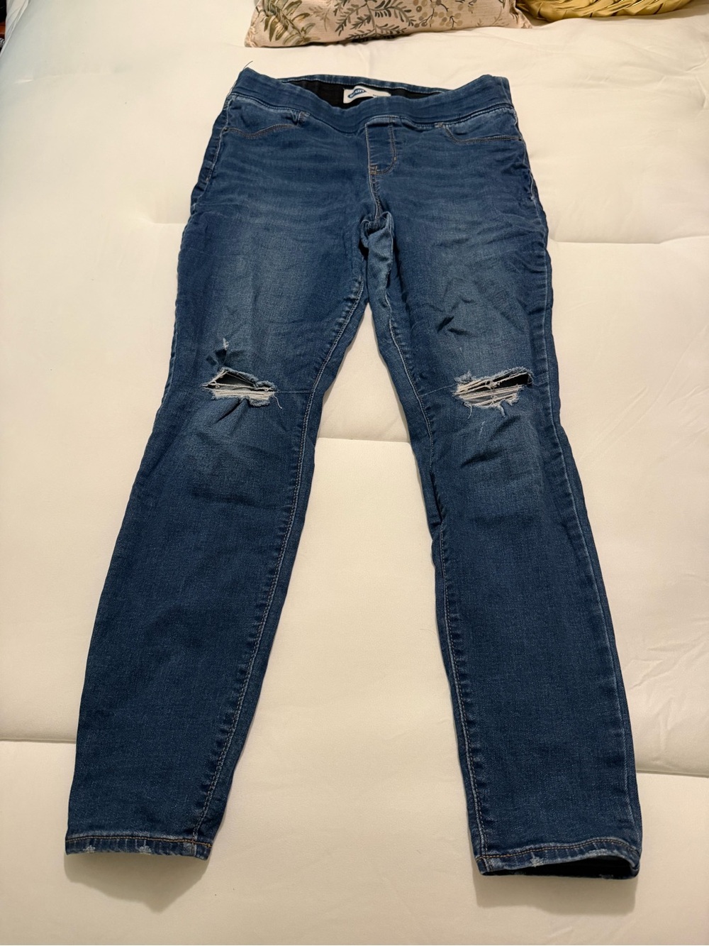 Old Navy Dark Blue Ripped Skinny Jeans